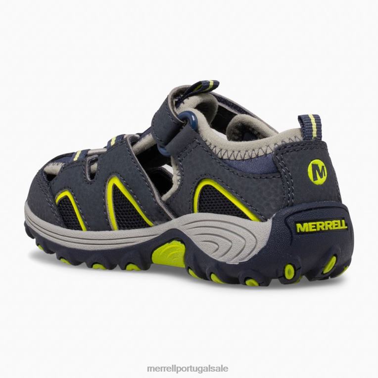 Sandália Hydro H2O Hiking Jr (ml265932) Merrell crianças 4820N1406 marinho/limão sapato