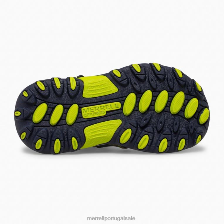 Sandália Hydro H2O Hiking Jr (ml265932) Merrell crianças 4820N1406 marinho/limão sapato