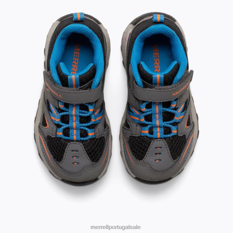caçador de trilhas jr. sapato (ml262595) Merrell crianças 4820N1342 cinzento Preto sapato
