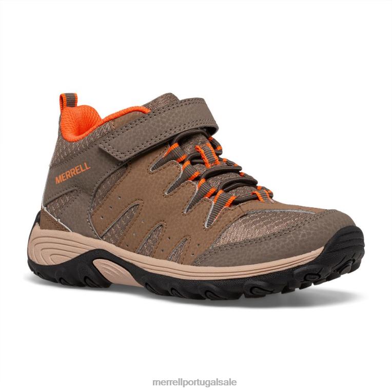 Bota Outback Mid 2 (mk266230) Merrell crianças 4820N1452 gunsmoke/argila sapato