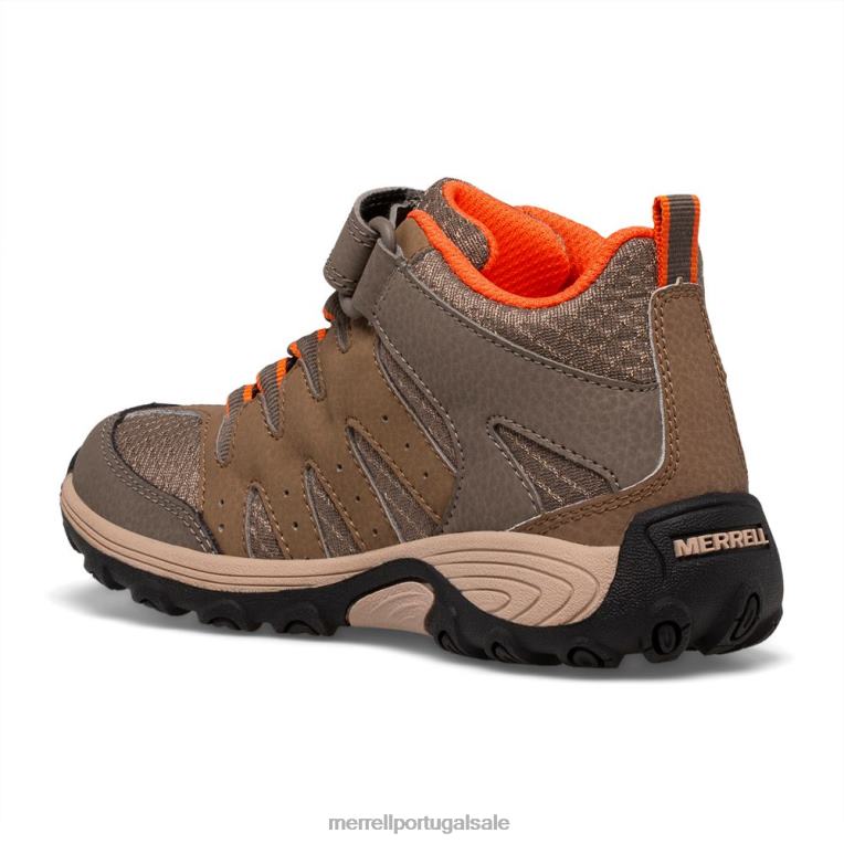 Bota Outback Mid 2 (mk266230) Merrell crianças 4820N1452 gunsmoke/argila sapato