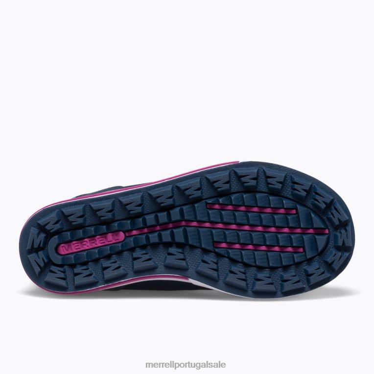 bota banco de neve 3.0 (mk165186k) Merrell crianças 4820N1483 azul marinho/turquesa sapato