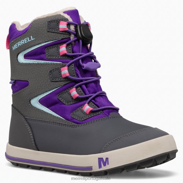 bota banco de neve 3.0 (mk166223k) Merrell crianças 4820N1484 ultravioleta/cinza sapato