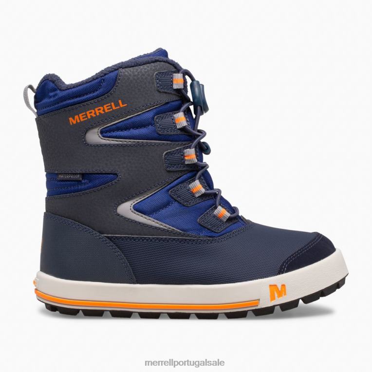 bota banco de neve 3.0 (mk265184k) Merrell crianças 4820N1482 marinho/cobalto/laranja sapato