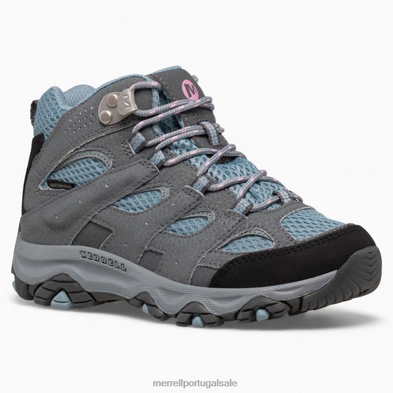 bota impermeável moab 3 mid (mk165704) Merrell crianças 4820N1432 altitude sapato