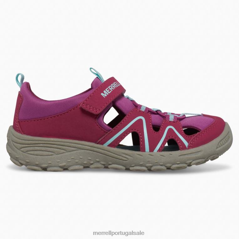 hidro explorador (mk166965) Merrell crianças 4820N1409 berry/turq/cinza sapato