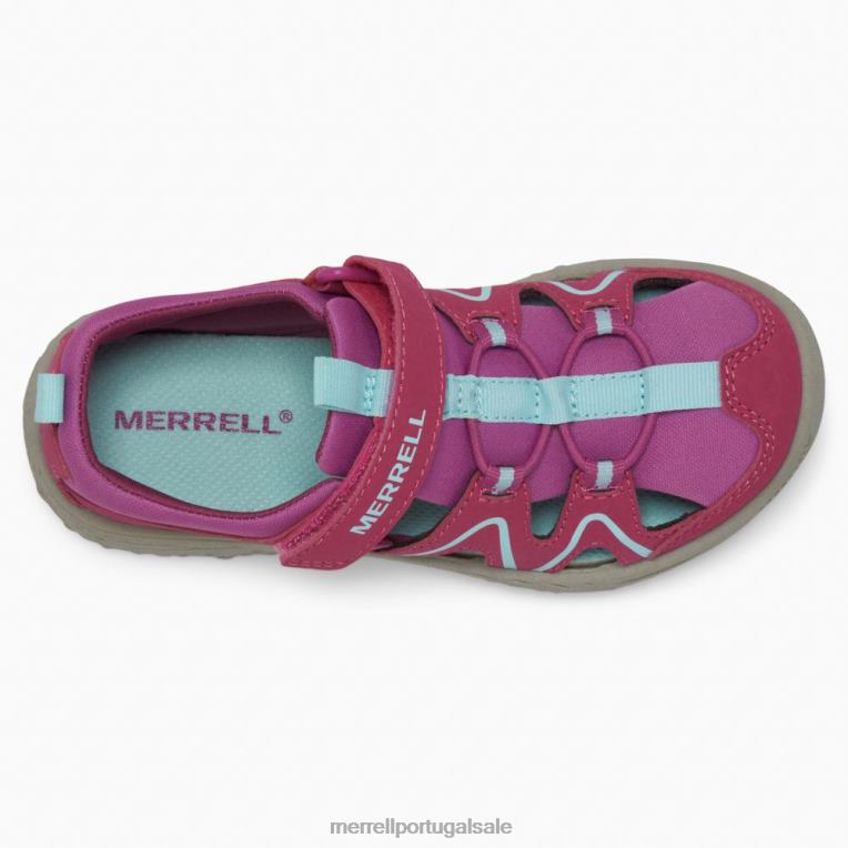 hidro explorador (mk166965) Merrell crianças 4820N1409 berry/turq/cinza sapato