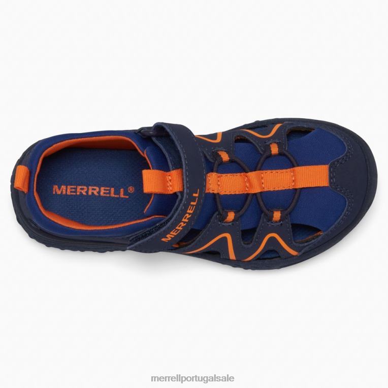 hidro explorador (mk266963) Merrell crianças 4820N1410 marinho/laranja sapato