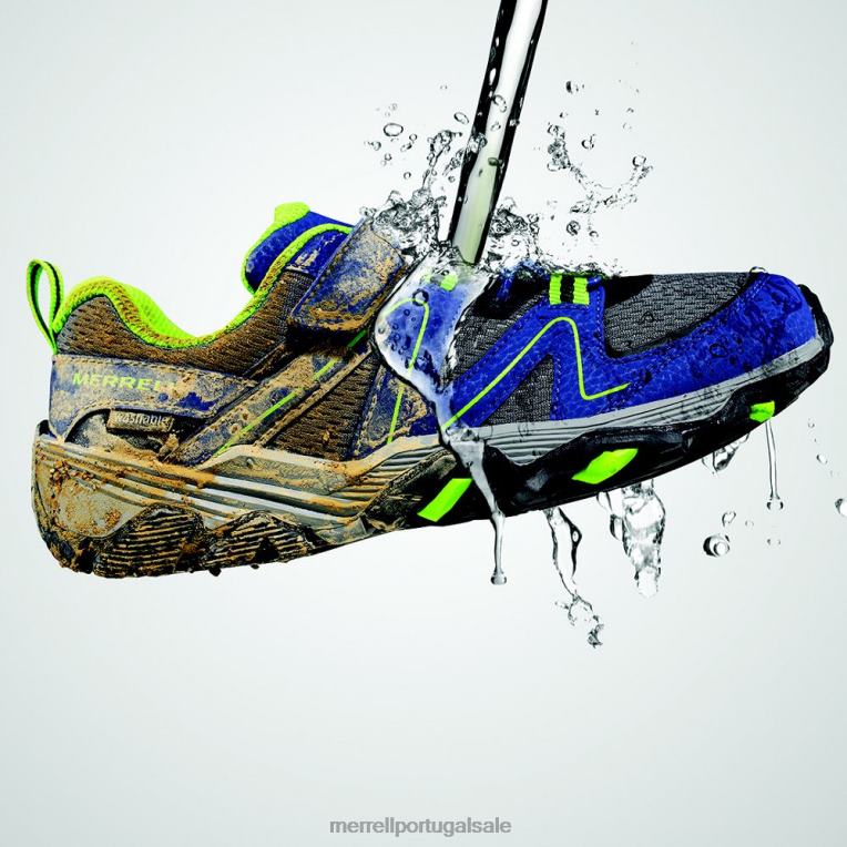missão de trilha (mk262619) Merrell crianças 4820N1350 azul verde sapato