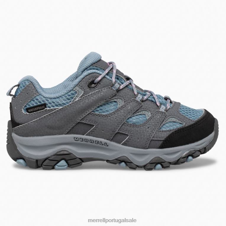 moab 3 tênis impermeável de renda baixa (mk165706) Merrell crianças 4820N1477 altitude sapato