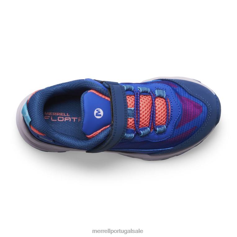 moab velocidade baixa a/c à prova d'água (mk166989) Merrell crianças 4820N1364 azul/berry/turq sapato