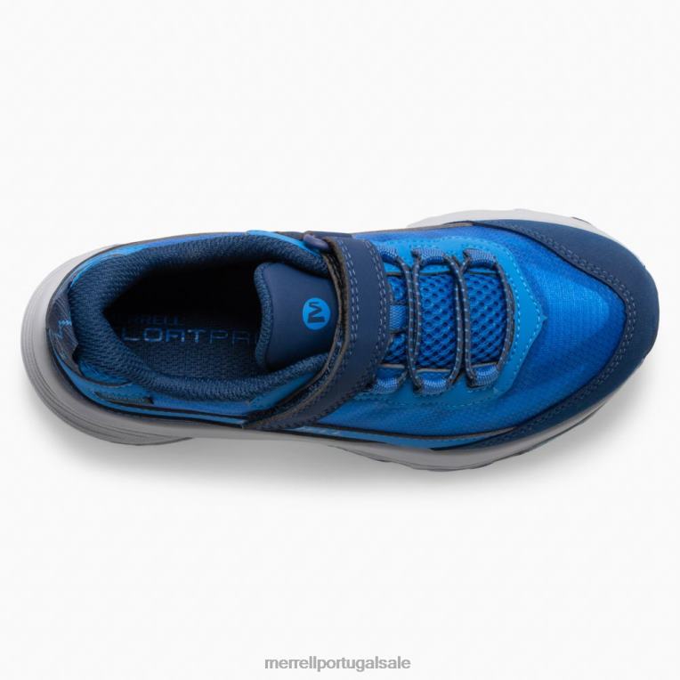 moab velocidade baixa a/c à prova d'água (mk265979) Merrell crianças 4820N1363 azul sapato