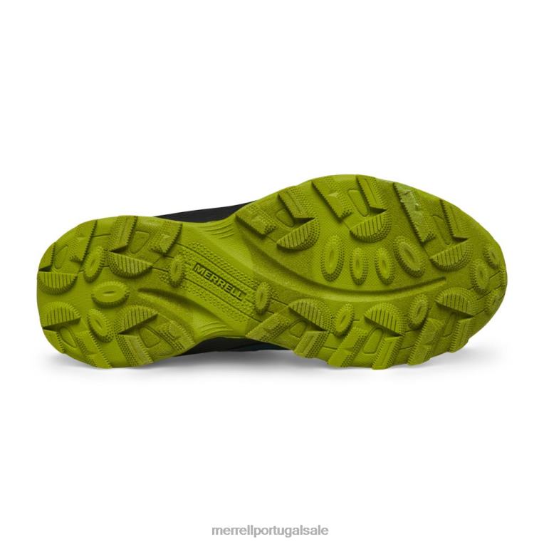 moab velocidade baixa a/c à prova d'água (mk267111) Merrell crianças 4820N1365 verde profundo/preto sapato