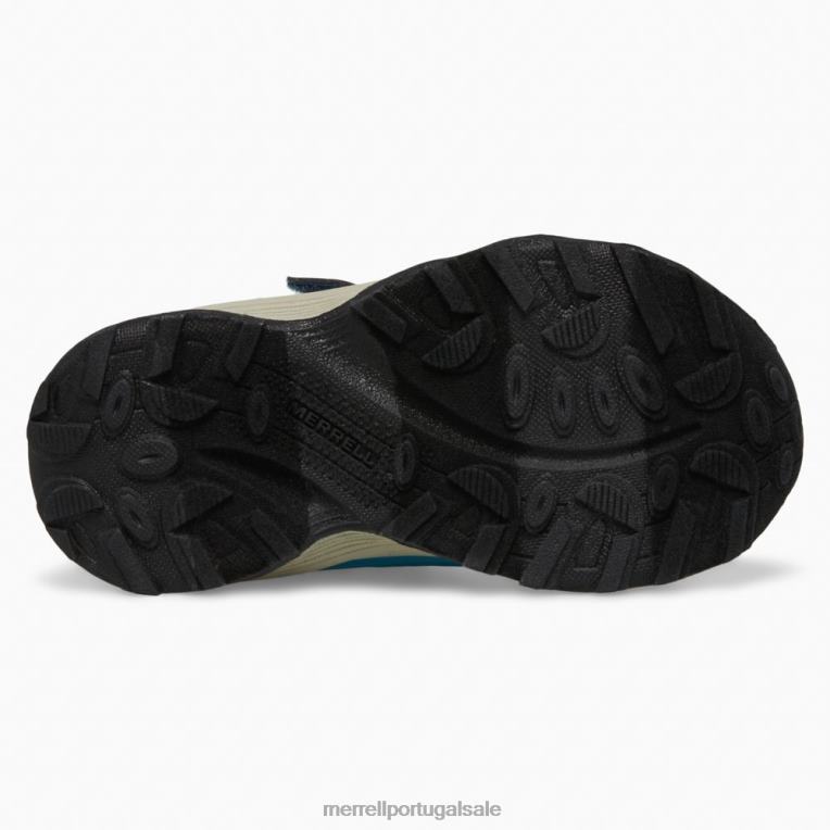 moab velocidade baixa ar condicionado jr. tênis impermeável (ml267122) Merrell crianças 4820N1368 marinha/oi viz sapato