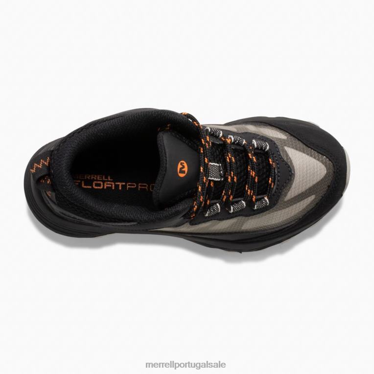 moab velocidade média à prova d'água (mk265424) Merrell crianças 4820N1378 preto sapato
