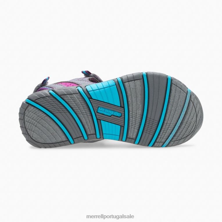 sandália panther 2.0 (mk162956k) Merrell crianças 4820N1403 cinza sapato