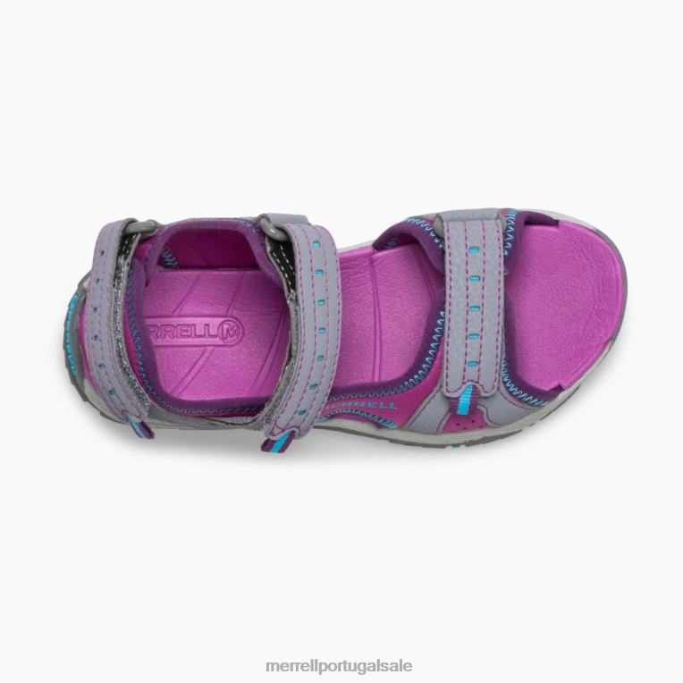 sandália panther 2.0 (mk162956k) Merrell crianças 4820N1403 cinza sapato