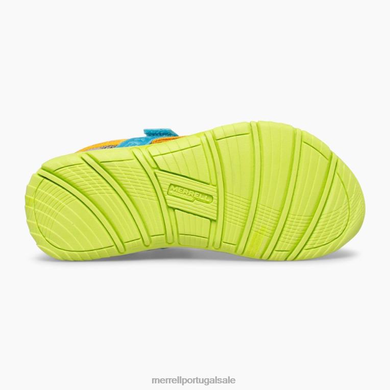 sandália web kahuna (mk265674k) Merrell crianças 4820N1400 logo cinza/multi sapato