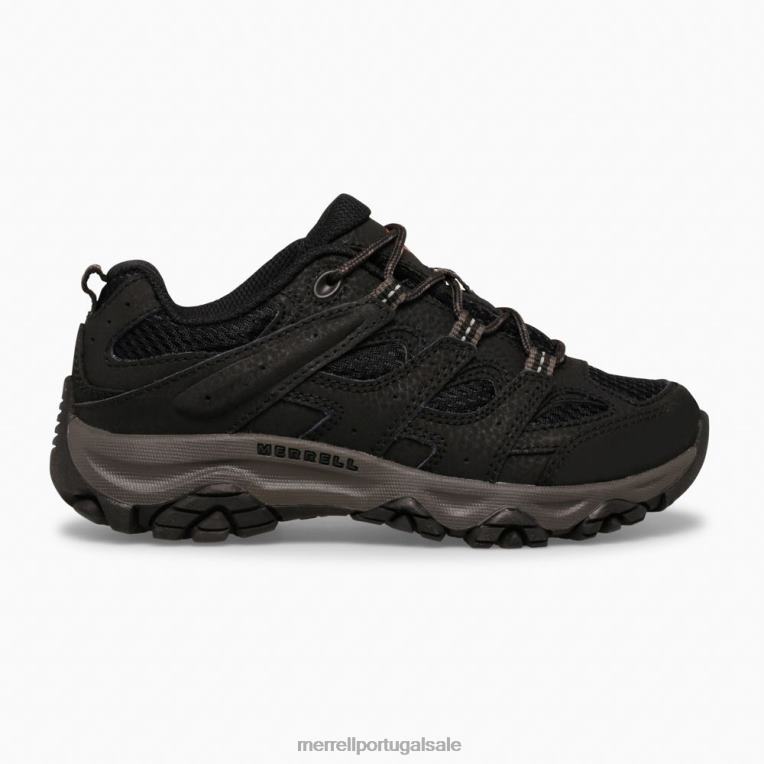 sapato de renda baixo moab 3 (mk265707) Merrell crianças 4820N1428 preto sapato