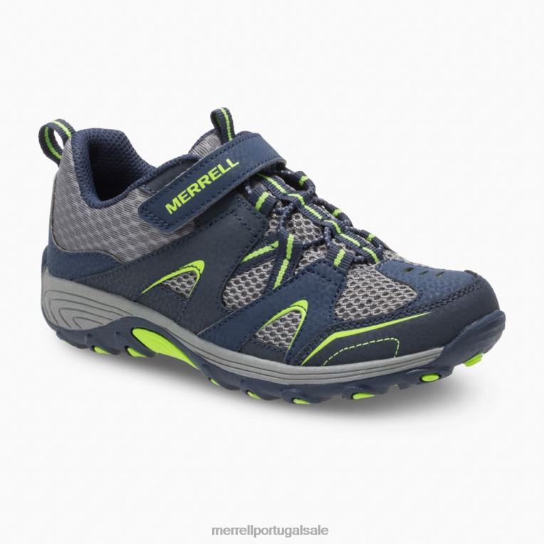 sapato trail chaser (mk261237) Merrell crianças 4820N1464 marinho/verde sapato