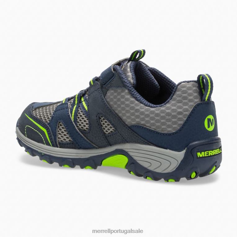 sapato trail chaser (mk261237) Merrell crianças 4820N1464 marinho/verde sapato