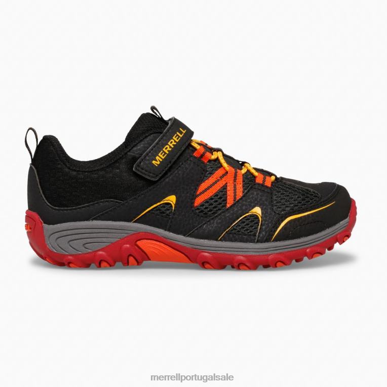 sapato trail chaser (mk265717) Merrell crianças 4820N1460 preto/cinza/vermelho sapato