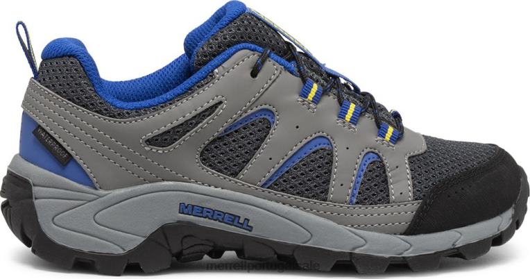 tênis Oakcreek impermeável de renda baixa (mk264770) Merrell crianças 4820N1450 carvão sapato