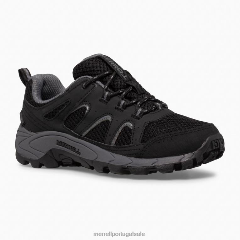 tênis Oakcreek impermeável de renda baixa (mk265427) Merrell crianças 4820N1449 cinza escuro sapato