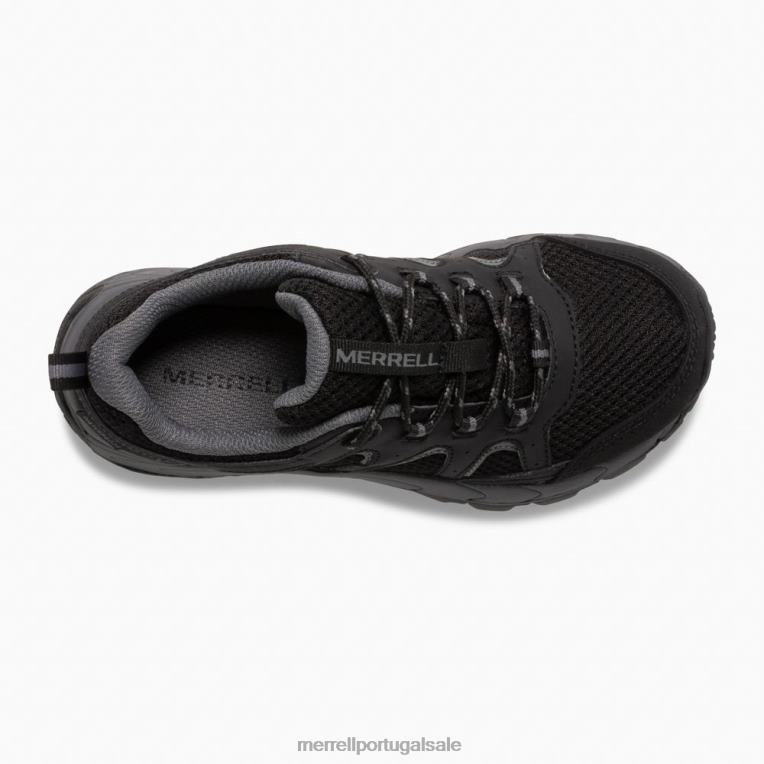 tênis Oakcreek impermeável de renda baixa (mk265427) Merrell crianças 4820N1449 cinza escuro sapato