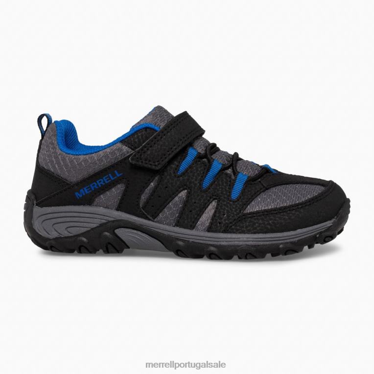 tênis outback low 2 (mk265719) Merrell crianças 4820N1455 preto/cinza/real sapato