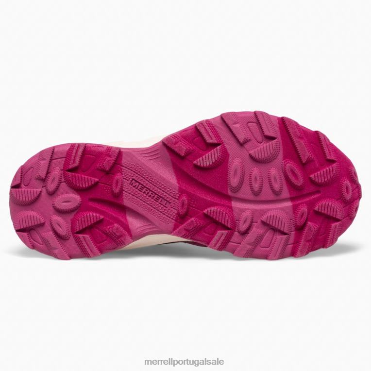 velocidade moab baixa à prova d'água (mk165980) Merrell crianças 4820N1376 cinza/baga sapato