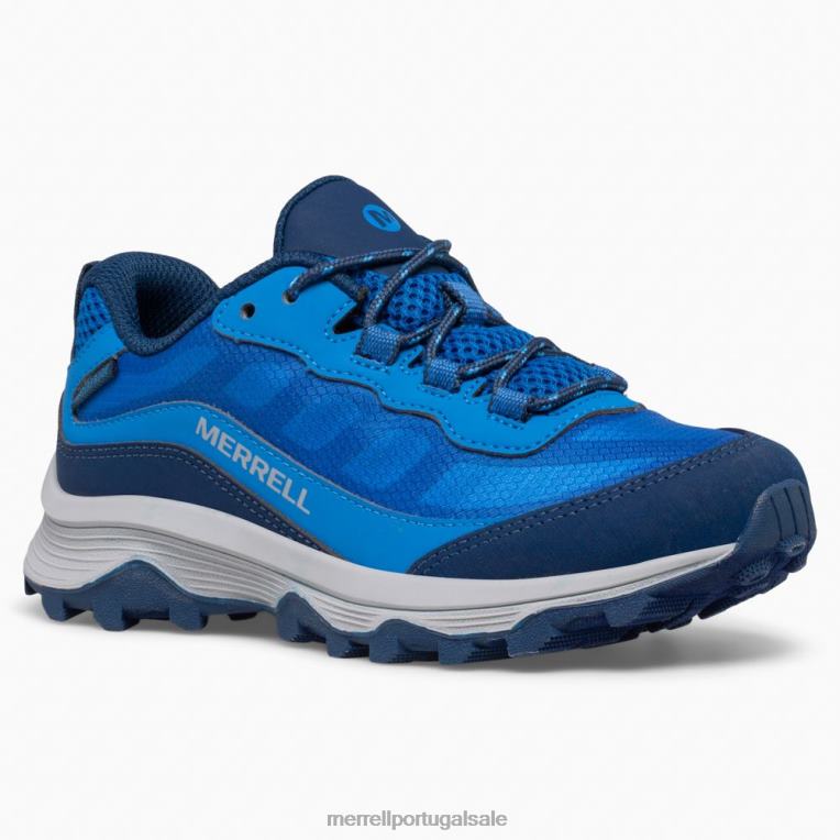 velocidade moab baixa à prova d'água (mk265940) Merrell crianças 4820N1374 azul sapato