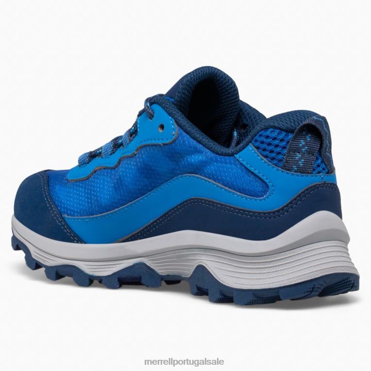 velocidade moab baixa à prova d'água (mk265940) Merrell crianças 4820N1374 azul sapato