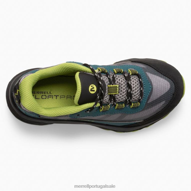 velocidade moab baixa à prova d'água (mk266264) Merrell crianças 4820N1370 verde profundo/preto sapato