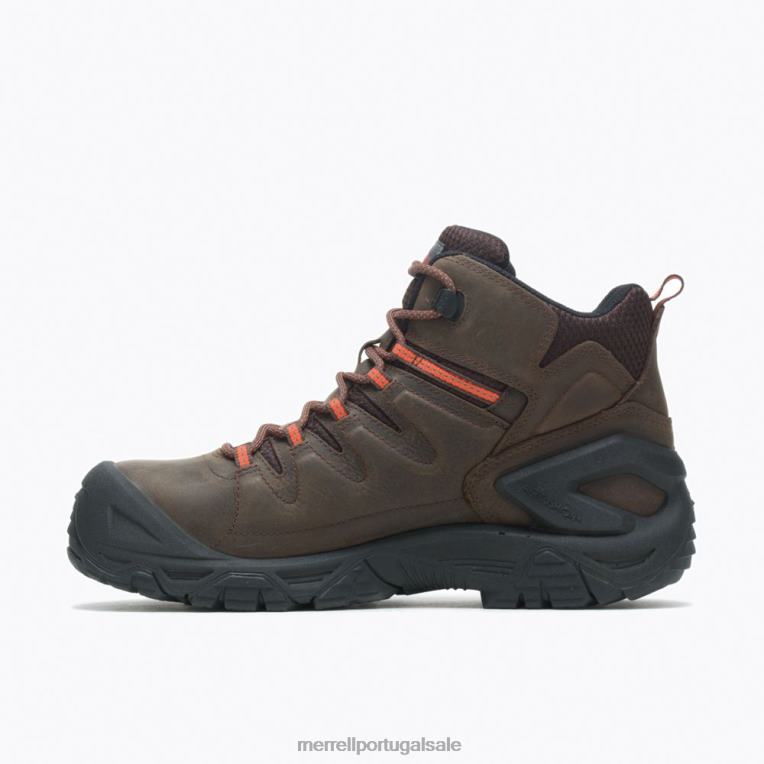 Bota de trabalho resistente à prova d'água 6'' de couro com biqueira (j099341) Merrell homens 4820N716 expresso sapato