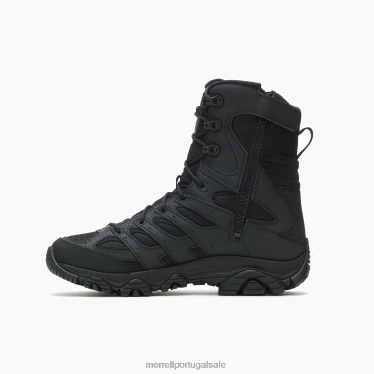 moab 3 8'' bota impermeável com zíper tático (j003907) Merrell homens 4820N630 preto sapato