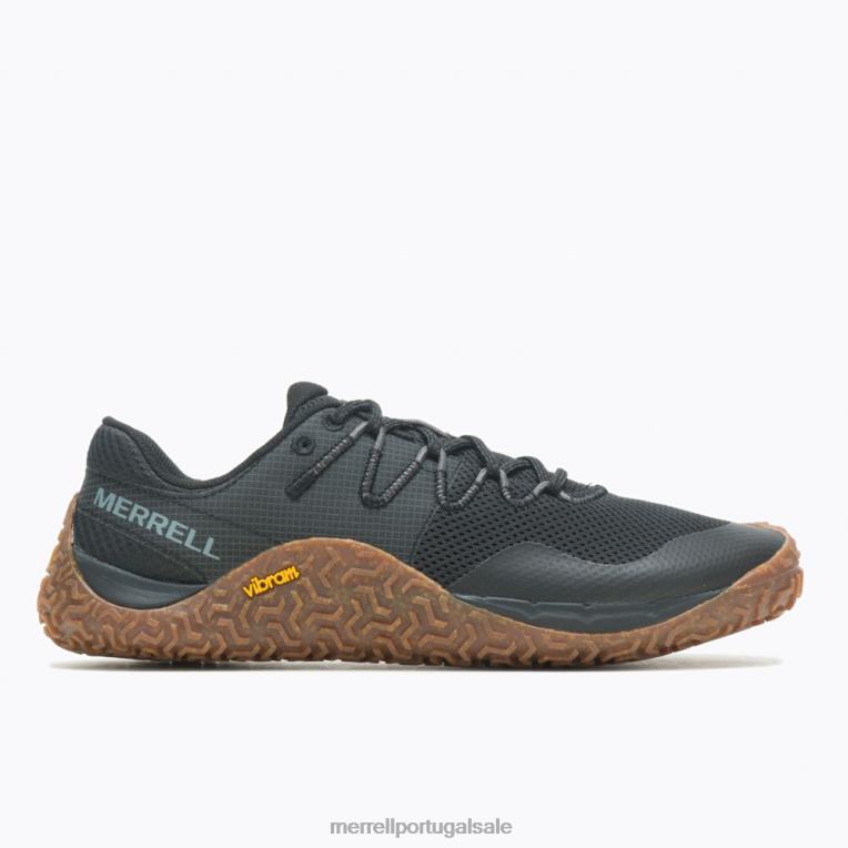 luva de trilha 7 (j067653) Merrell homens 4820N44 preto/goma sapato