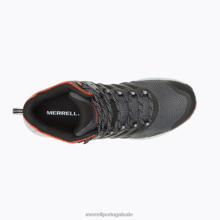 nova 3 mid gore-tex (j067615) Merrell homens 4820N42 preto/tangerina sapato