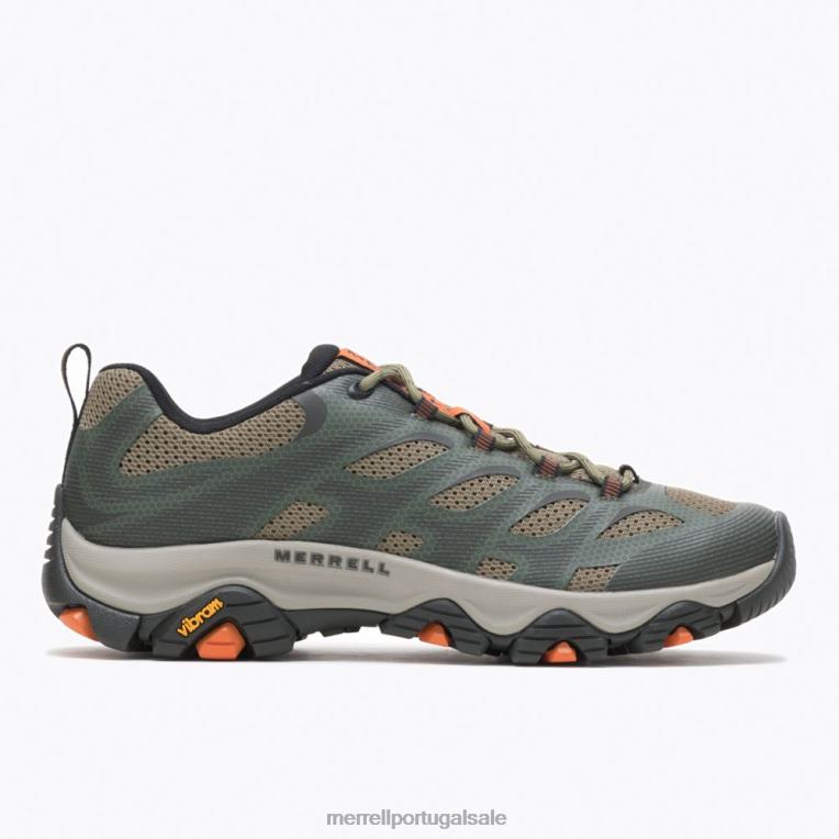 borda de moab 3 (j135549) Merrell homens 4820N362 erva/musgo sapato