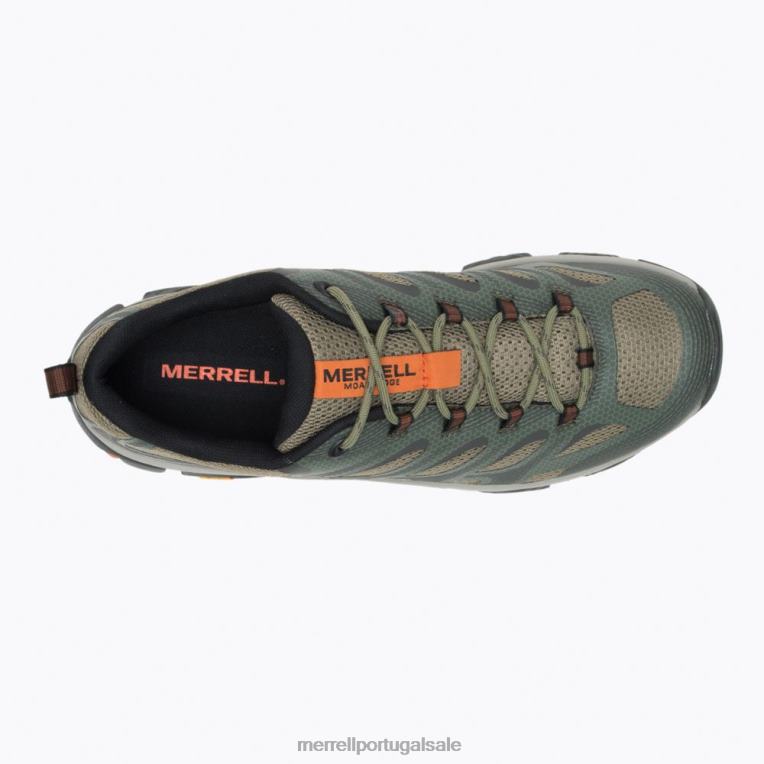 borda de moab 3 (j135549) Merrell homens 4820N362 erva/musgo sapato