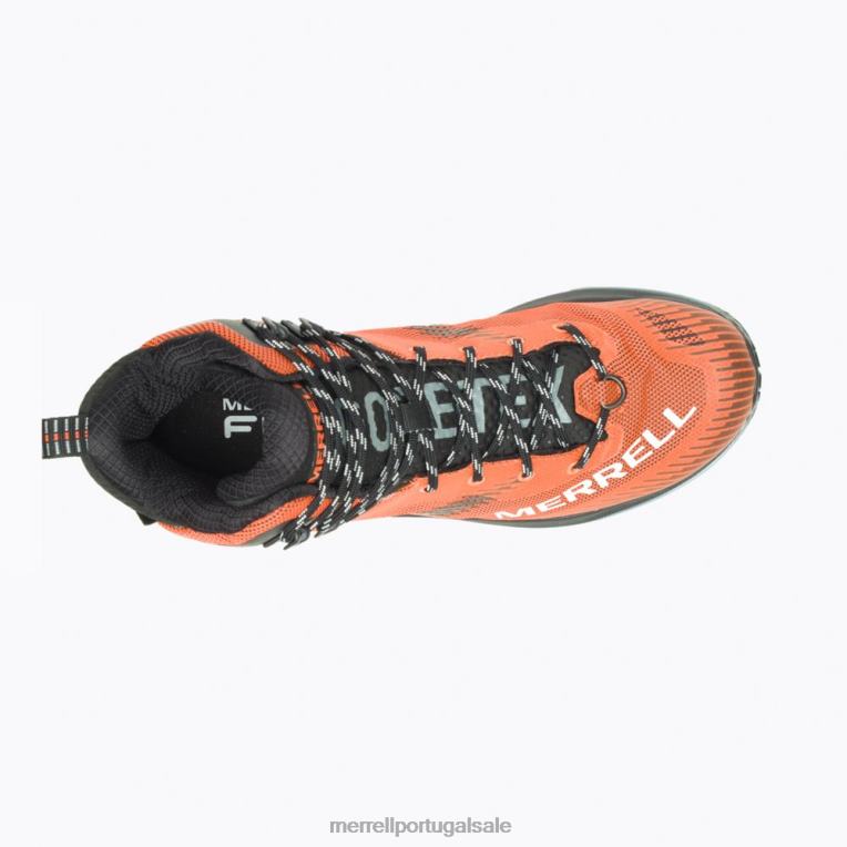 caminhante desonesto no meio de gore-tex (j037147) Merrell homens 4820N35 laranja sapato