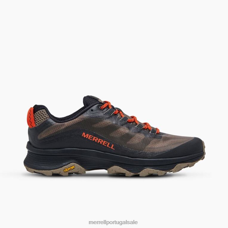 largura larga da velocidade do moab (j066779w) Merrell homens 4820N751 rajado sapato