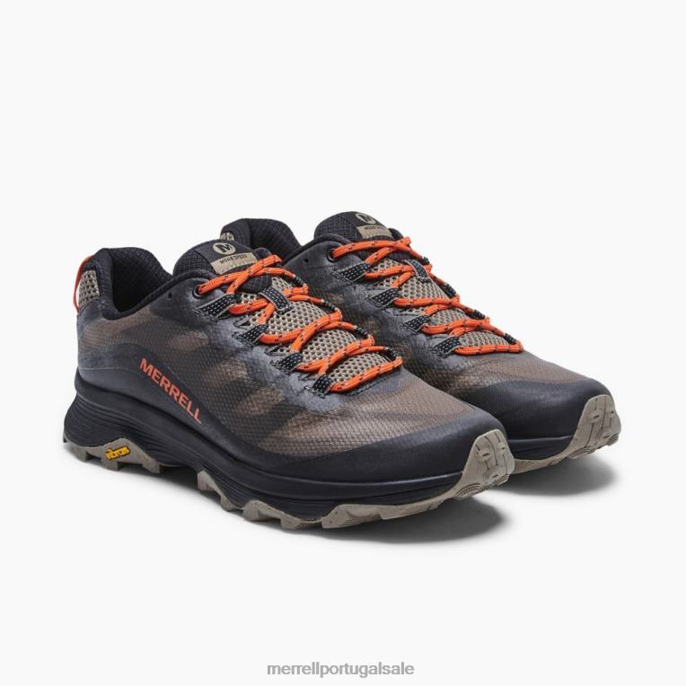 largura larga da velocidade do moab (j066779w) Merrell homens 4820N751 rajado sapato
