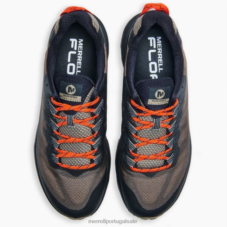 largura larga da velocidade do moab (j066779w) Merrell homens 4820N751 rajado sapato