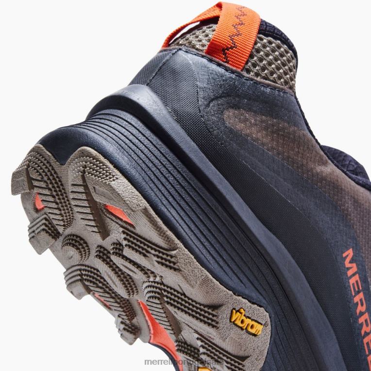 largura larga da velocidade do moab (j066779w) Merrell homens 4820N751 rajado sapato
