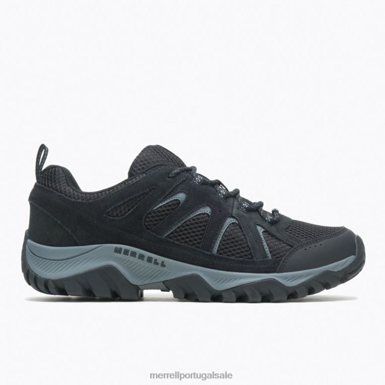 largura larga de Oakcreek (j036305w) Merrell homens 4820N395 preto sapato