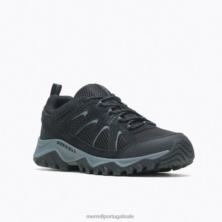 largura larga de Oakcreek (j036305w) Merrell homens 4820N395 preto sapato