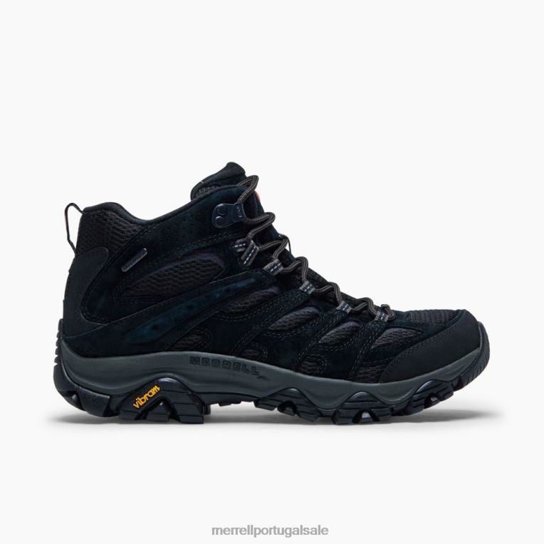 moab 3 meio à prova d'água (j035835) Merrell homens 4820N129 preto sapato