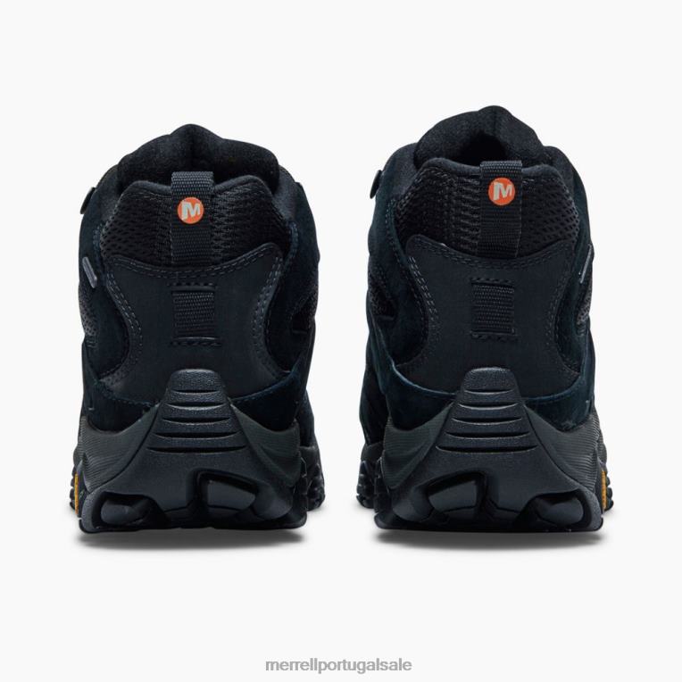 moab 3 meio à prova d'água (j035835) Merrell homens 4820N129 preto sapato