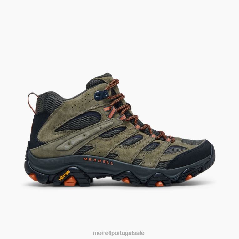 moab 3 mid (j035867) Merrell homens 4820N134 Oliva sapato